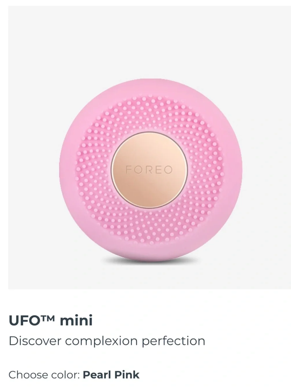 FOREO UFO Mini Smart LED Thermo Mask Device — Pearl Pink